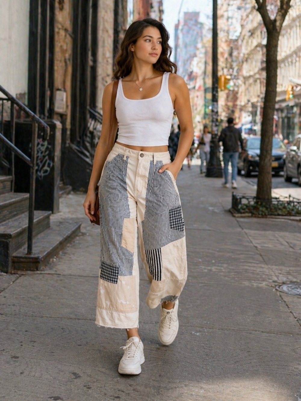 BDG Patchwork Urban Outfitters Wide Leg Cropped Pants | Y2K Utility
